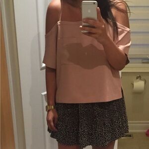 T by Alexander Wang dusty rose Cold-Shoulder Blouse